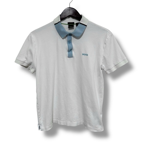 Hugo Boss Men's Spell Out Logo Polo Shirt Size Large 20 x 24 - Picture 1 of 5